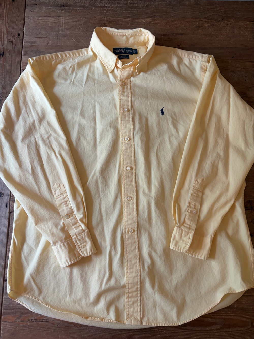 Ralph Lauren L Yellow Long-Sleeve Oxford Shirt